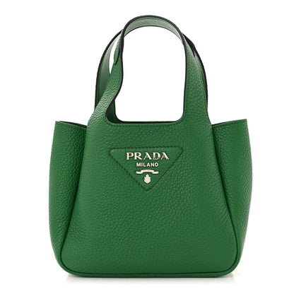 Prada Vitello Daino Soft Mini Dynamique Tote Verde 1 of 10