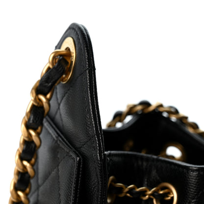 Chanel Caviar Quilted Mini Chanel 25 Handbag Black 11 of 11