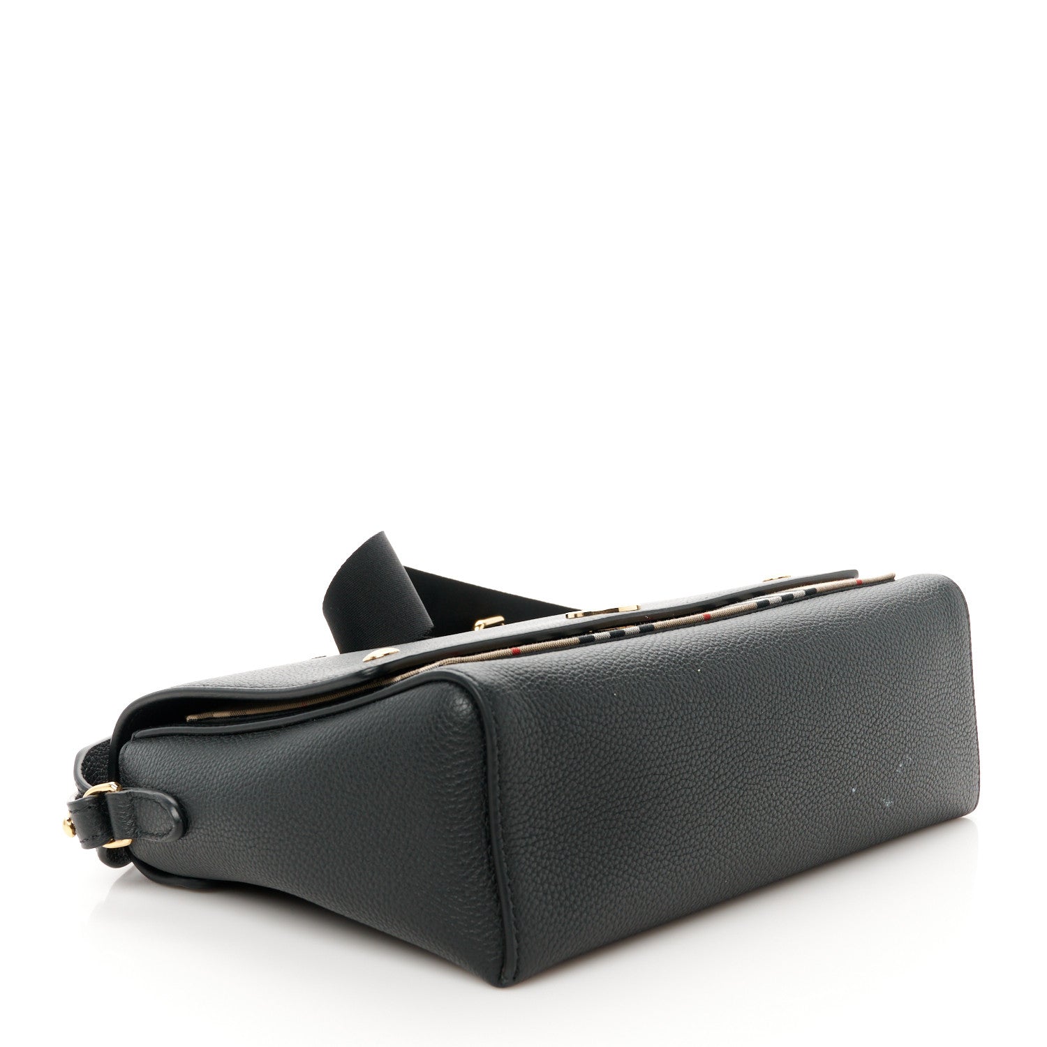 Burberry Grainy Calfskin Vintage Check Note Crossbody Bag Black 4 of 9