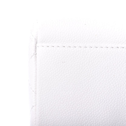 Chanel Caviar Quilted Petit Shopping Tote PST White 7 of 11
