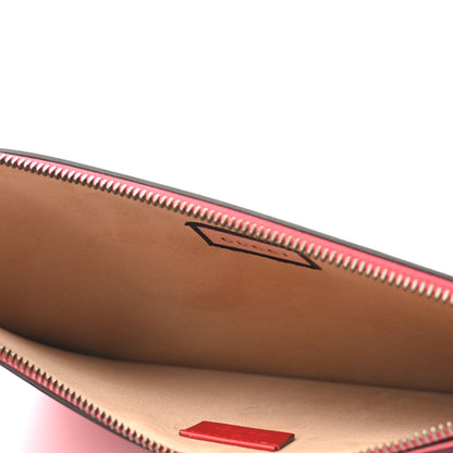 Gucci Calfskin GucciGhost Print Pouch Hibiscus Red 5 of 7