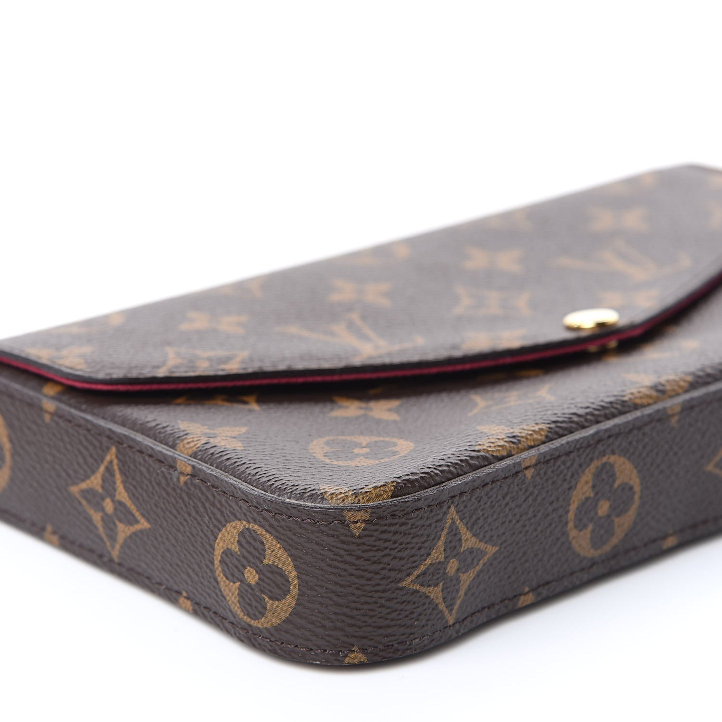 Monogram Pochette Felicie Chain Wallet Fuchsia