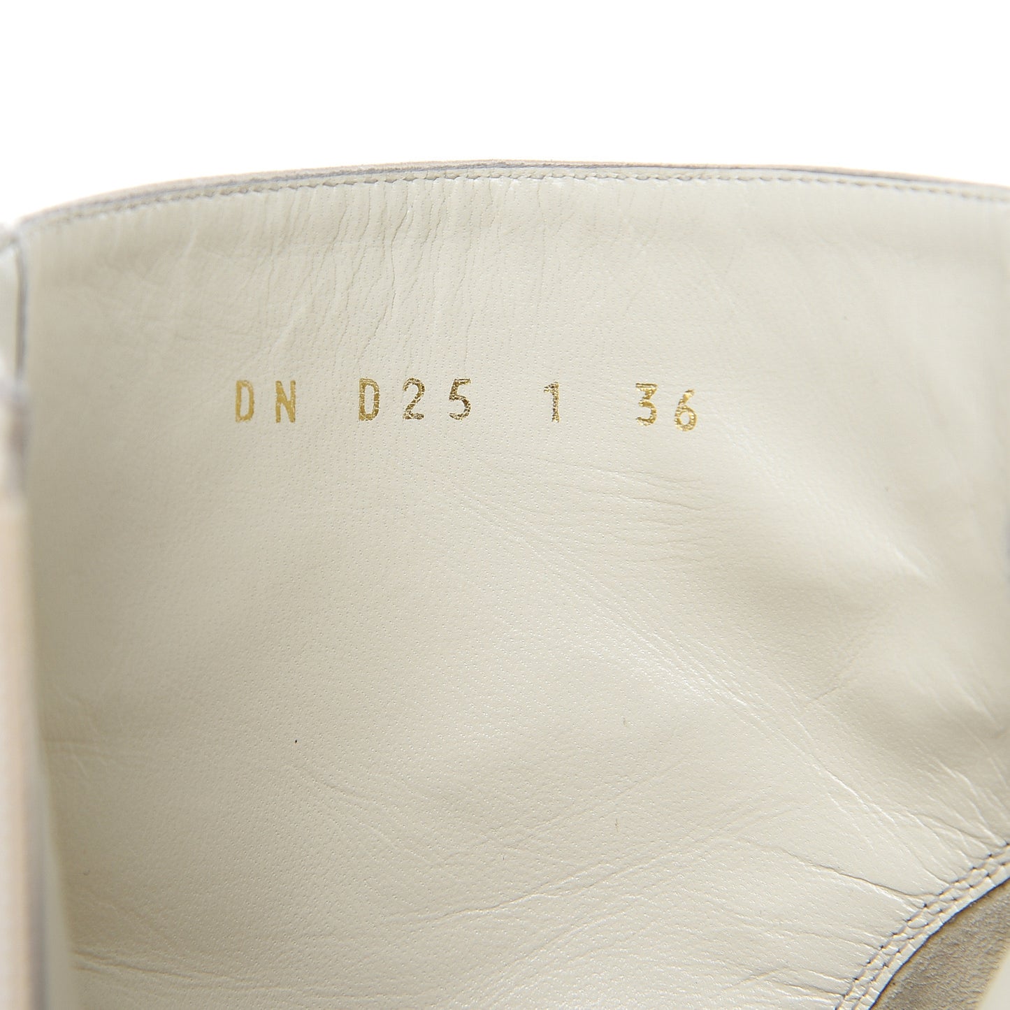 Calfskin Panther 110mm Ankle Boots 36 Light Ivory