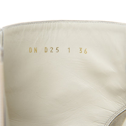Valentino Garavani Calfskin Panther 110mm Ankle Boots 36 Light Ivory 7 of 13