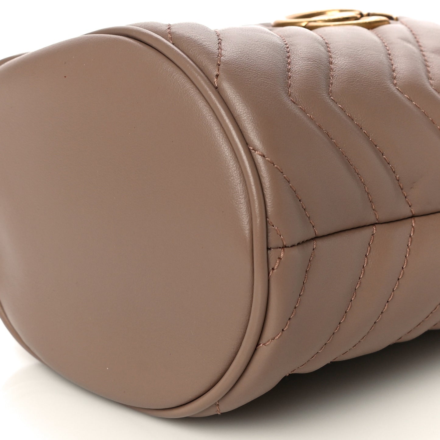 Calfskin Matelasse Mini GG Marmont 2.0 Bucket Bag Porcelain Rose