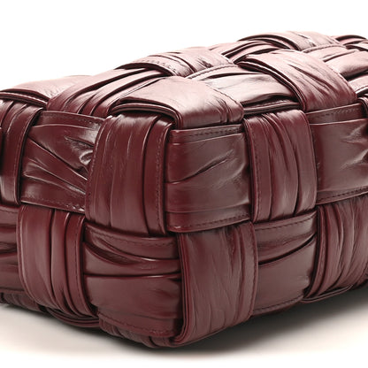Bottega Veneta Paper Calfskin Intreccio Plisse Cassette Camera Bag Barolo 8 of 9