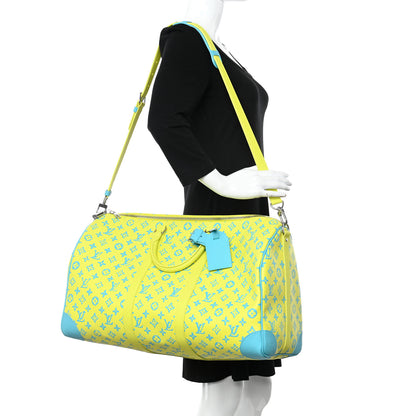 Louis Vuitton Monogram Playground Keepall Bandouliere 50 Lime 2 of 11