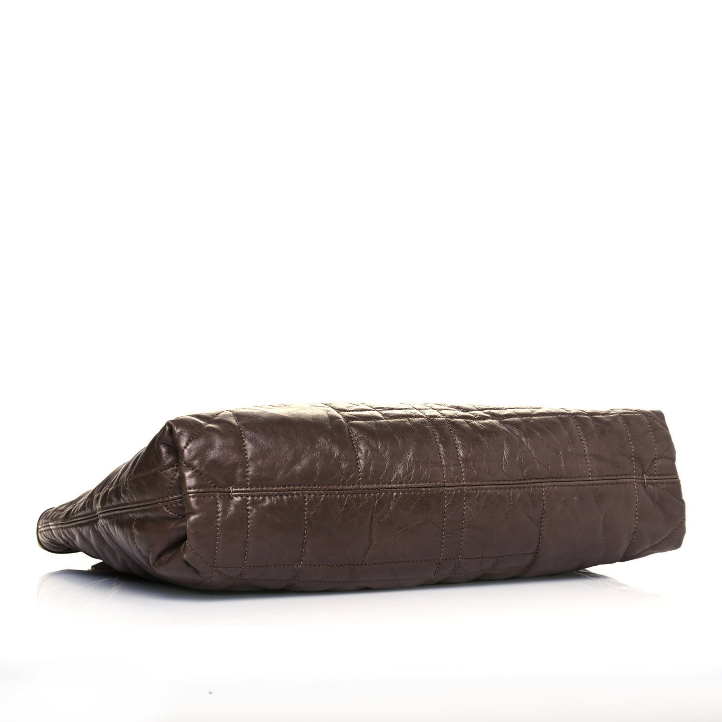 Lambskin Quilted Amalia Cabas Tote Brown