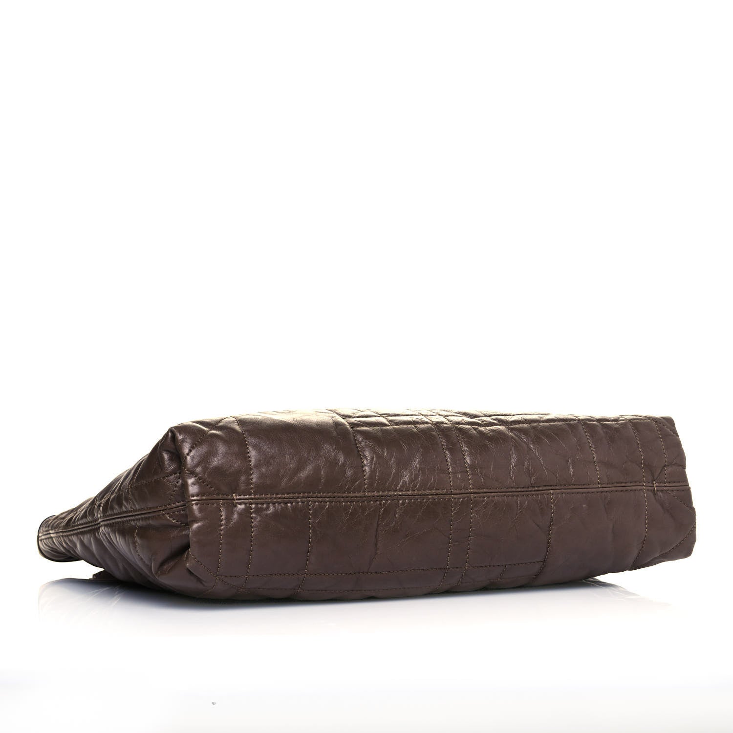 Lanvin Lambskin Quilted Amalia Cabas Tote Brown 8 of 23