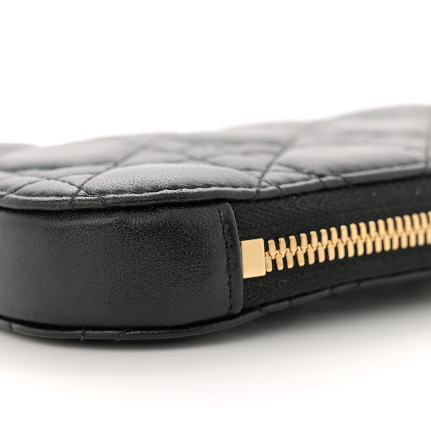 Christian Dior Lambskin Cannage Lady Dior Phone Holder Black 9 of 11
