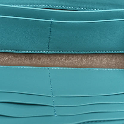 Bottega Veneta Nappa Intrecciato Zip Around Wallet Aqua 6 of 11