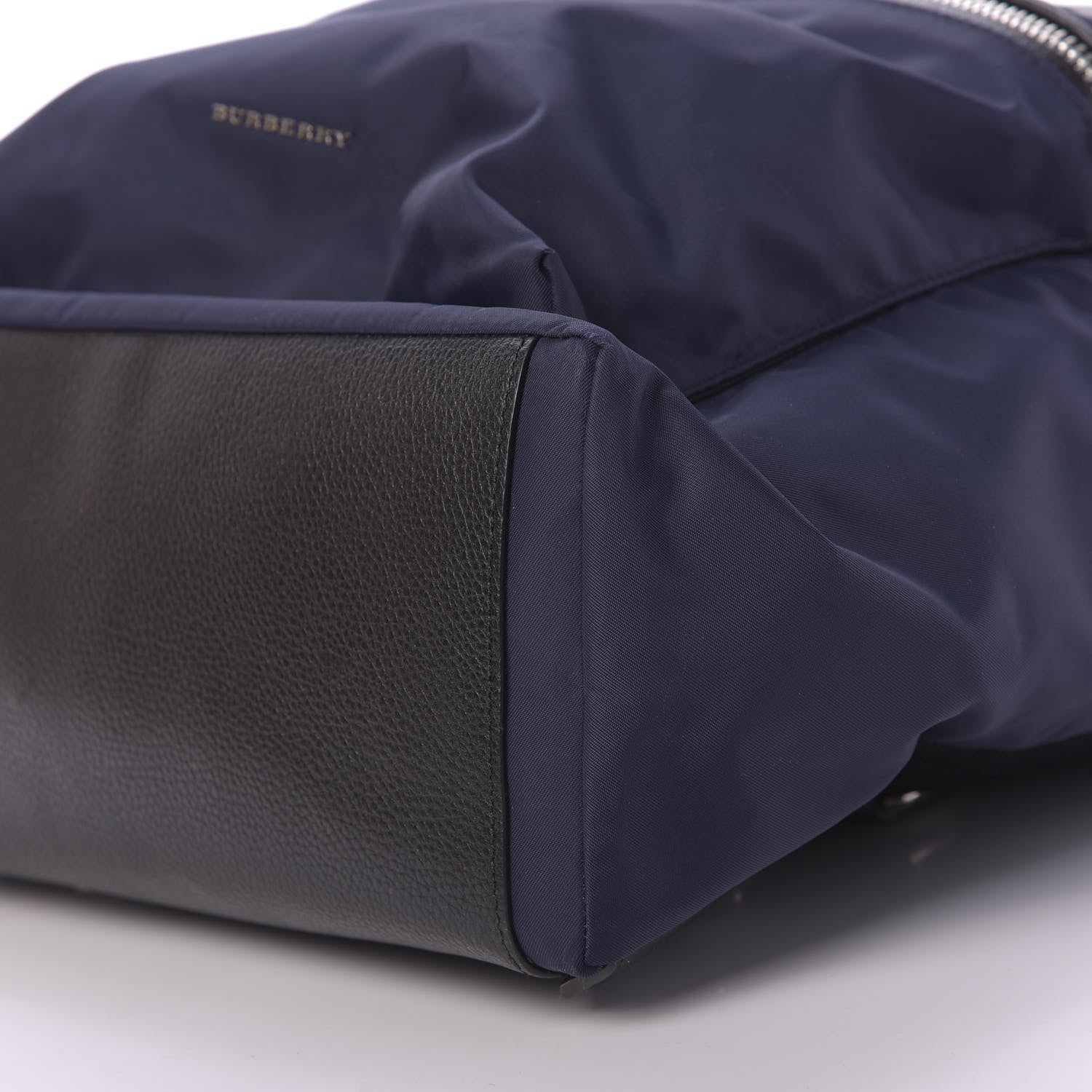 Burberry Nylon Pebbled Calfskin Backpack Navy 6 of 11