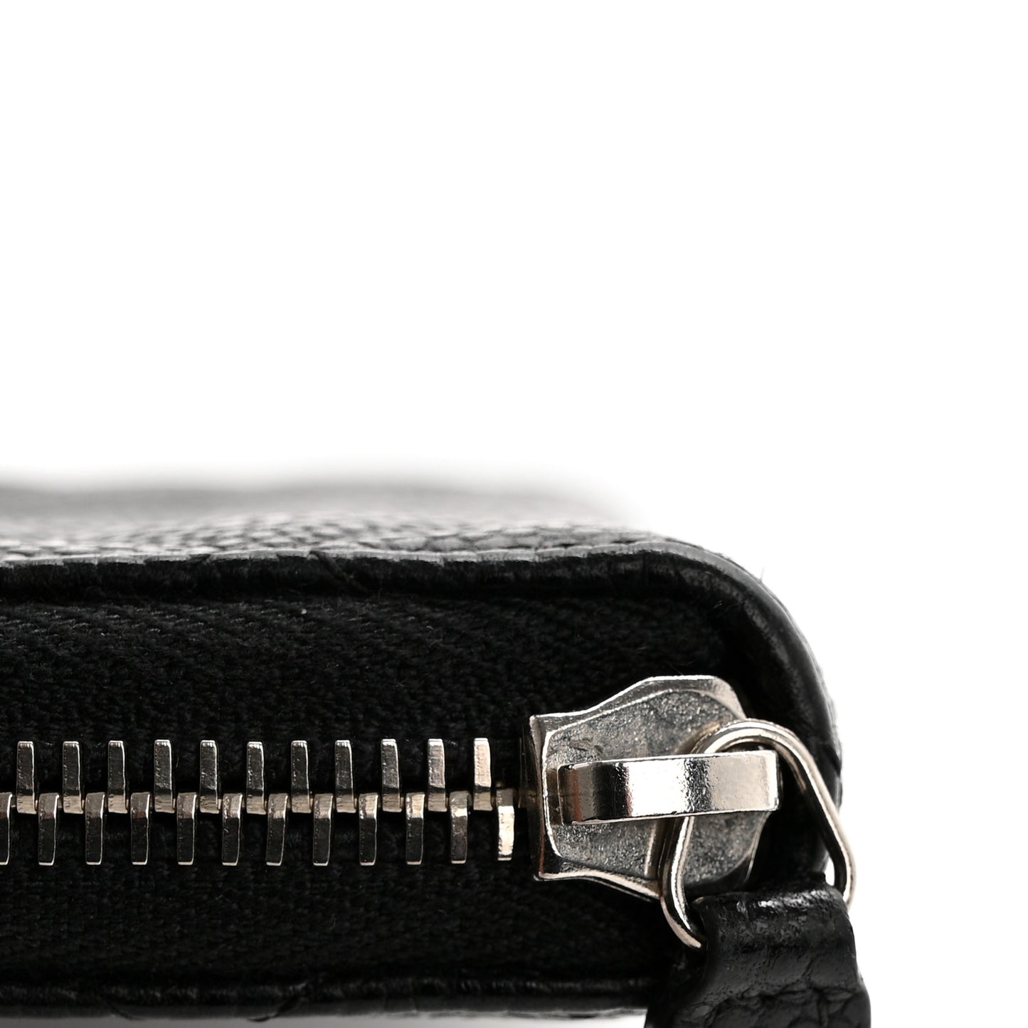 Caviar Quilted Large Gusset Zip Around Wallet Black
