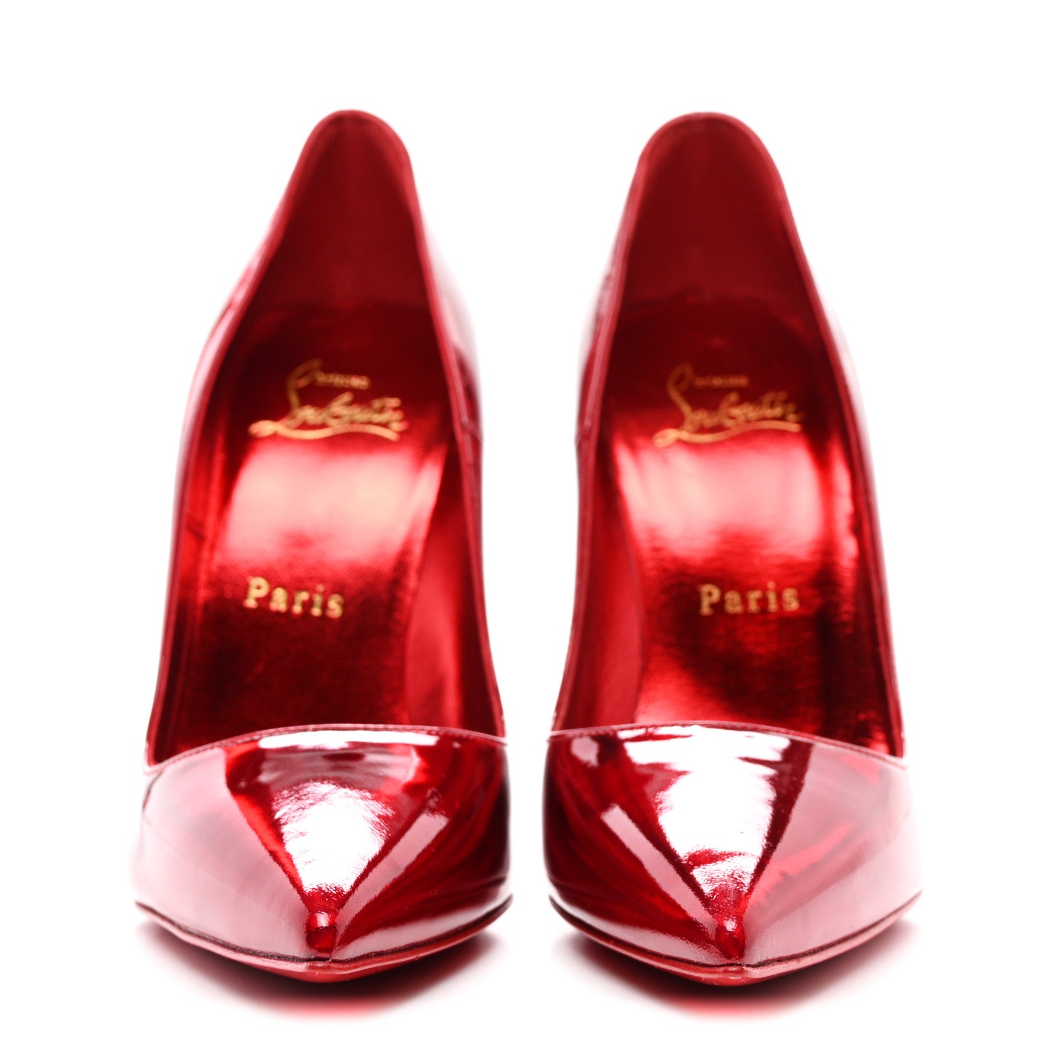 Christian Louboutin Metallic Patent Psychic So Kate 120 Pumps 35.5 Loubi 2 of 8