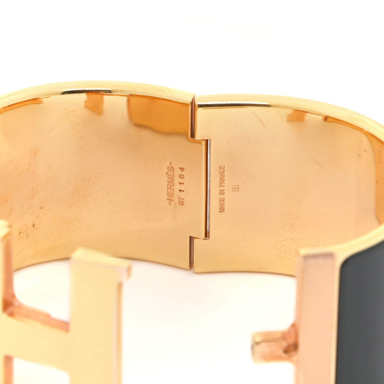 Hermes Enamel Extra Wide Clic Clac H Bracelet PM Black 5 of 6