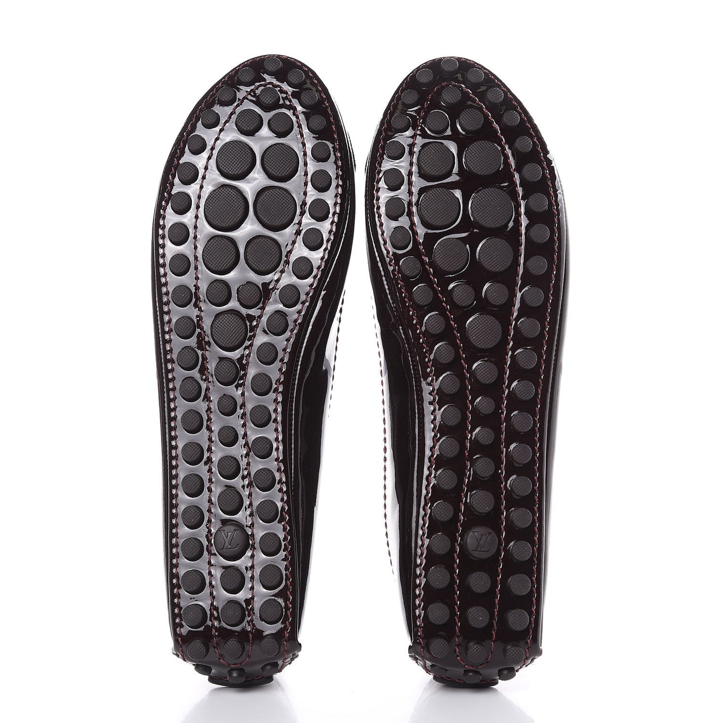 Patent Calfskin Oxford Ballerina Flats 36.5 Amarante