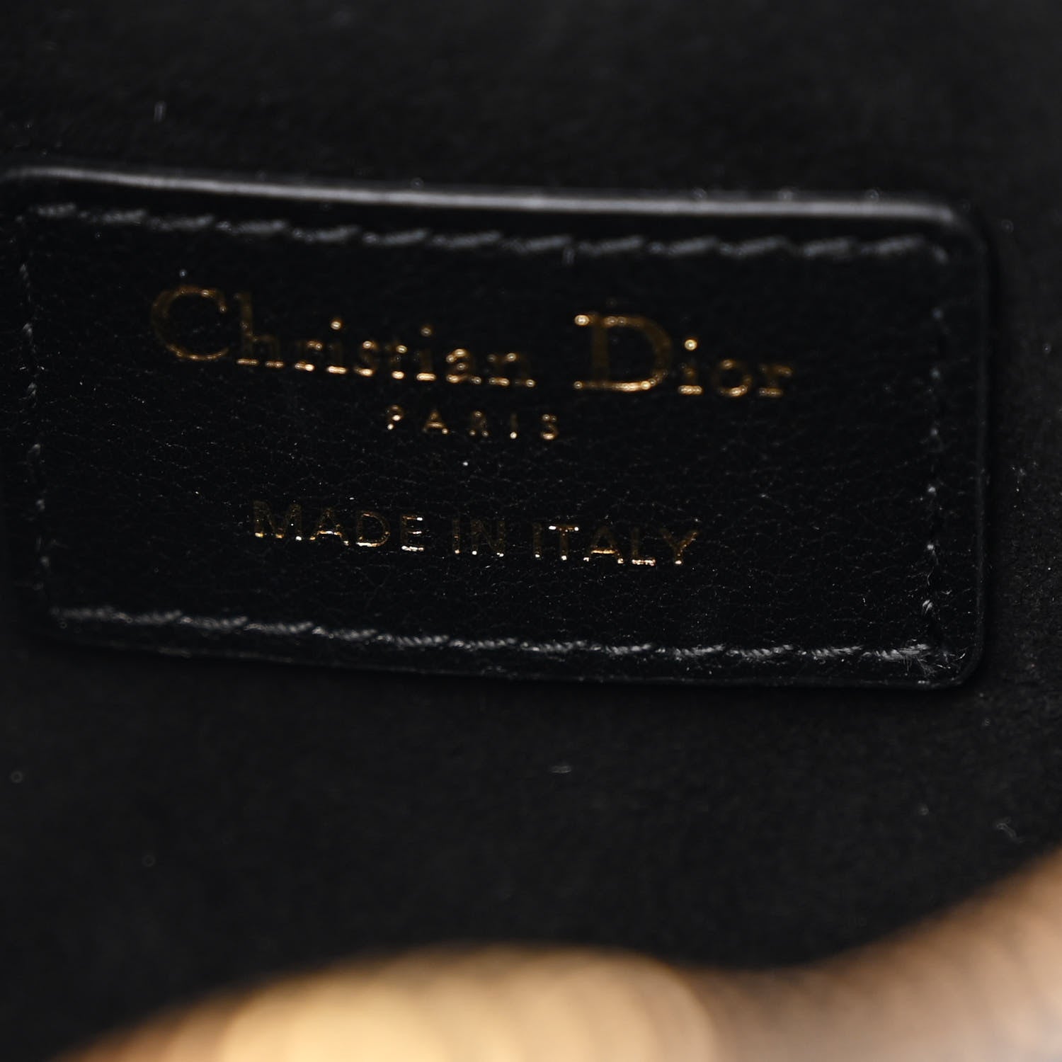 Christian Dior Calfskin Macrocannage Caro Camera Bag Black 1668214