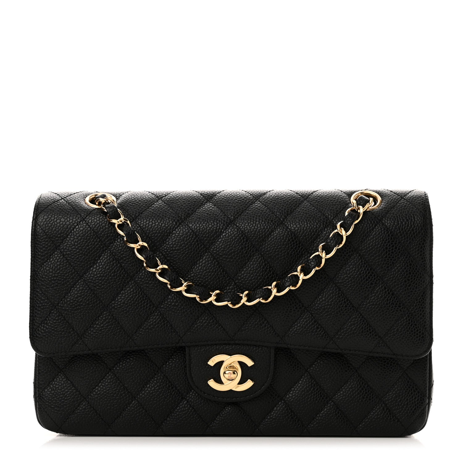 Chanel Caviar Quilted Medium Double Flap Black 1 of 11