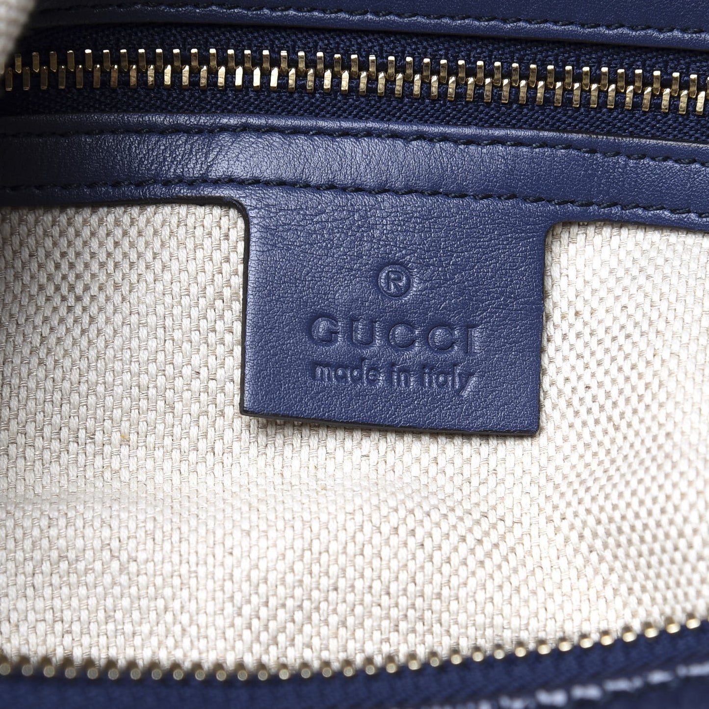 Patent Medium Soho Chain Hobo Uniform Blue