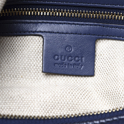 Gucci Patent Medium Soho Chain Hobo Uniform Blue 5 of 11