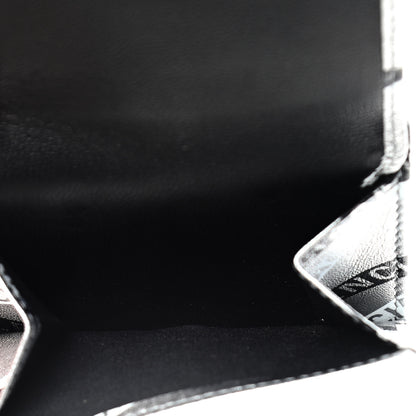 Balenciaga Metallic Calfskin Losange Monogram Mini Everyday Wallet Silver 7 of 9