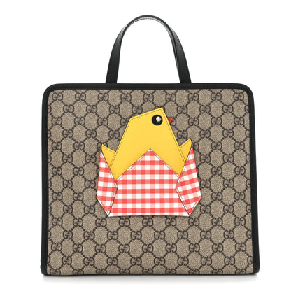 Gucci GG Supreme Monogram Childrens Chick Tote Black 1 of 8