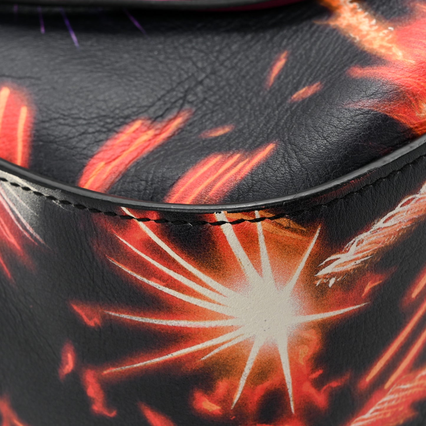 Calfskin Small Lunar New Year 2018 Hammock Shoulder Bag Black Multicolor