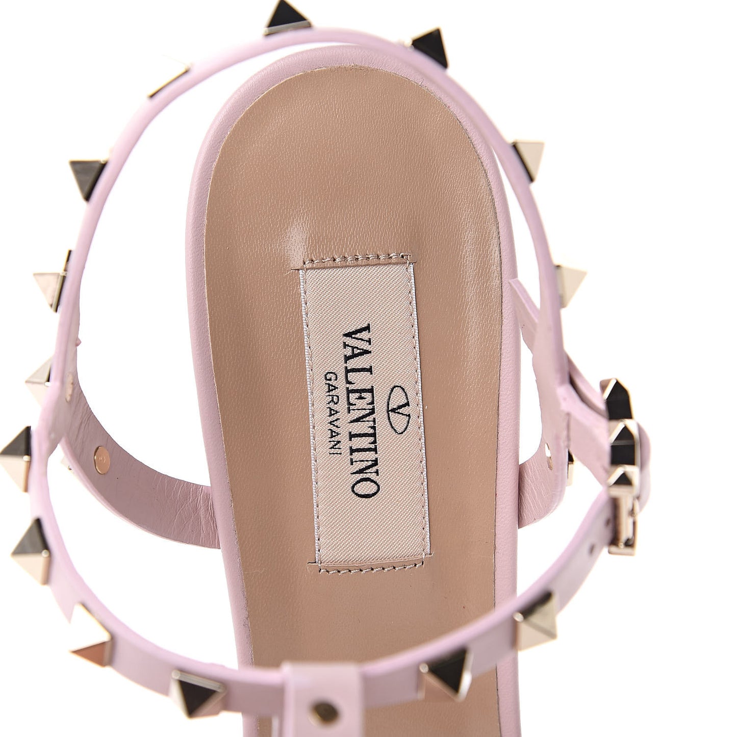 Calfskin Rockstud 60mm City Sandals 41 Water Rose