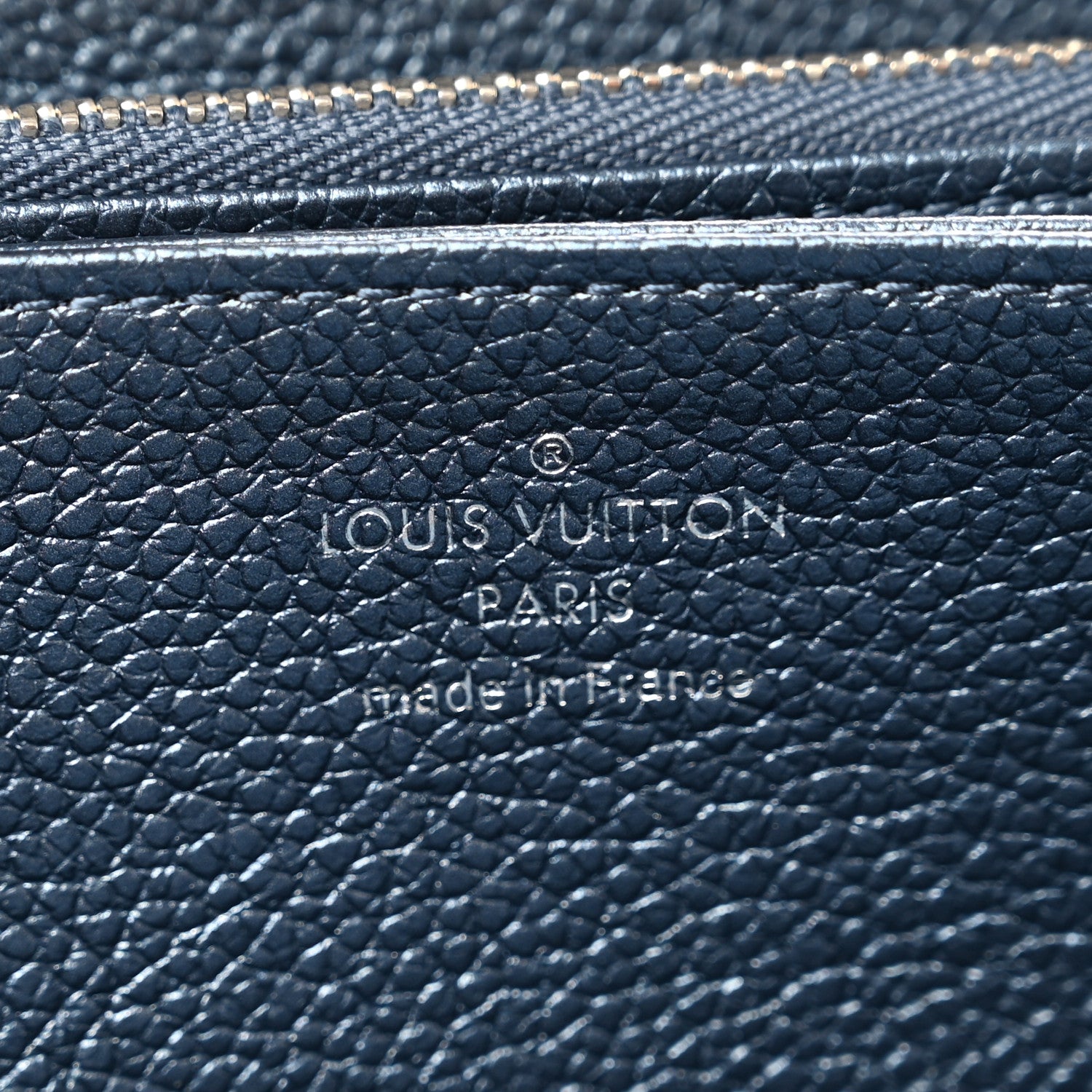 Louis Vuitton Metallic Empreinte Monogram Zippy Wallet Navy Nacre 5 of 6