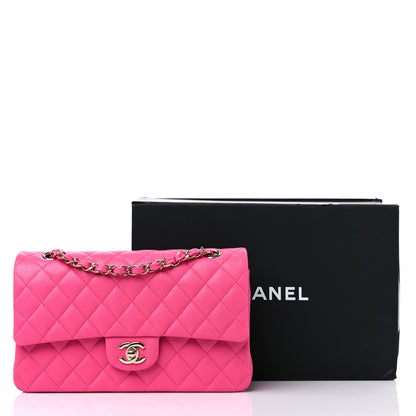 Chanel Caviar Quilted Medium Double Flap Dark Pink 10 of 10