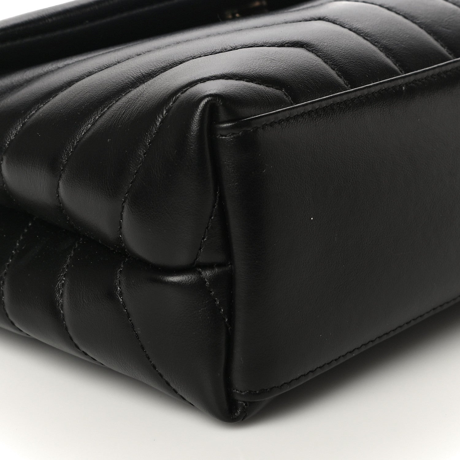 Saint Laurent Calfskin Y Quilted Monogram Small Loulou Chain Satchel Black 8 of 14