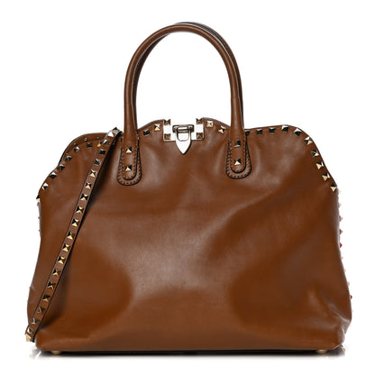 Valentino Garavani Vitello Rockstud Dome Satchel Deep Cuir 1 of 14