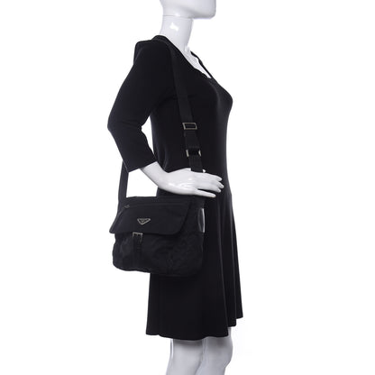 Prada Nylon Vela Messenger Black 2 of 10