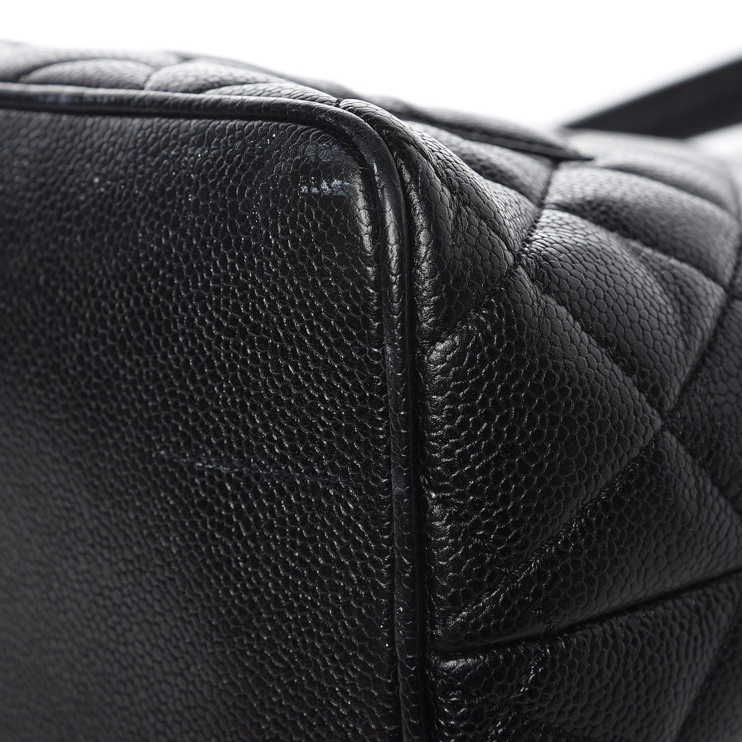 Caviar Quilted Medallion Tote Black