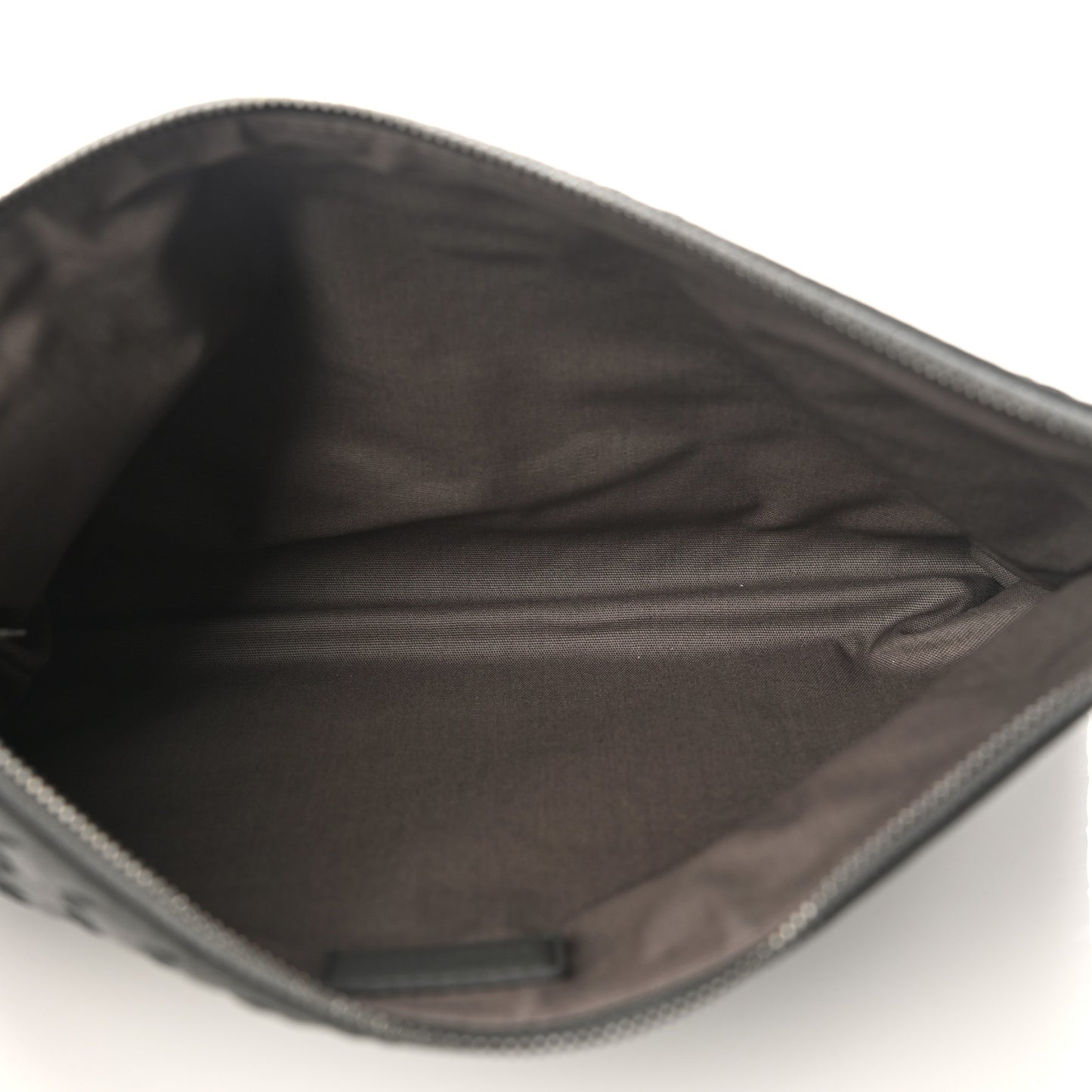 Nappa Intrecciato Medium Zip Pouch Grey