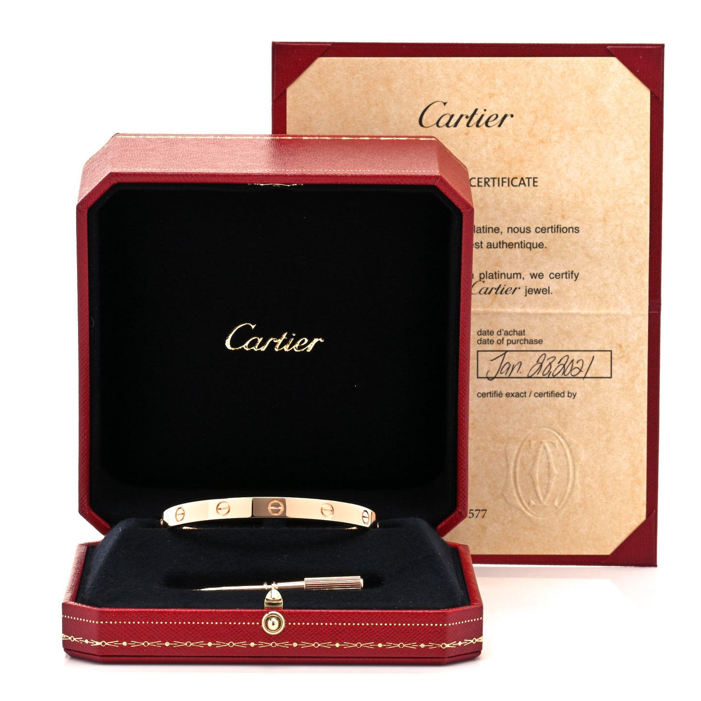 18K Pink Gold LOVE Bracelet 16
