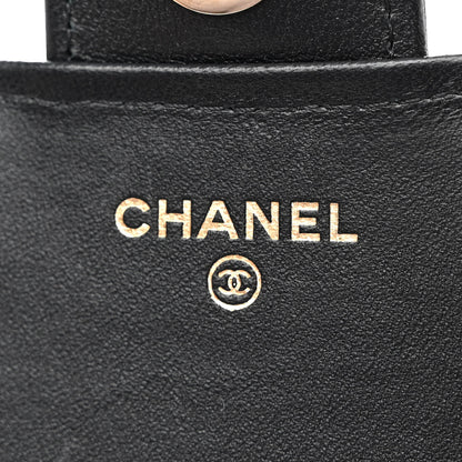 Chanel Lambskin Quilted Flap Phone Holder With Chain Black 6 of 11