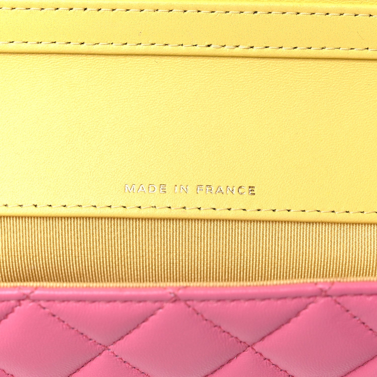 Chanel Lambskin Quilted Glasses Case With Chain Pink Yellow 6 of 11