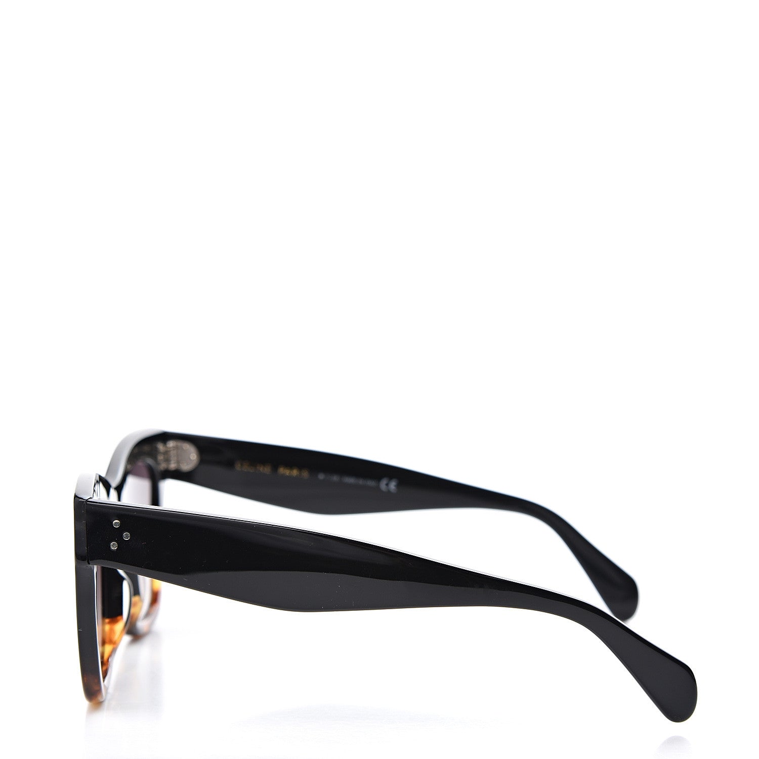 Celine Acetate Cat Eye Sunglasses CL4004IN Havana Black 3 of 7