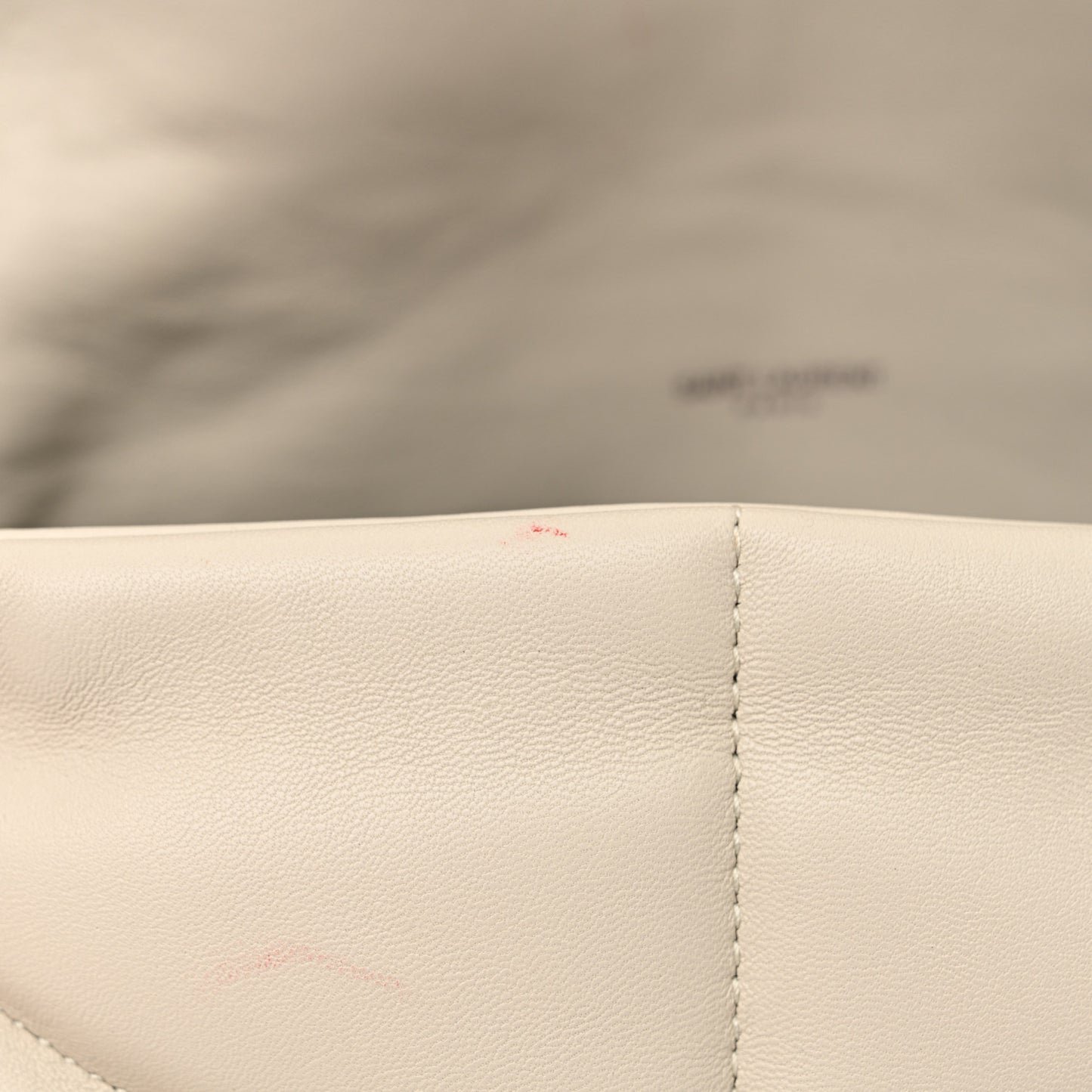 Lambskin Quilted Medium Loulou Puffer Monogram Chain Satchel Crema Soft
