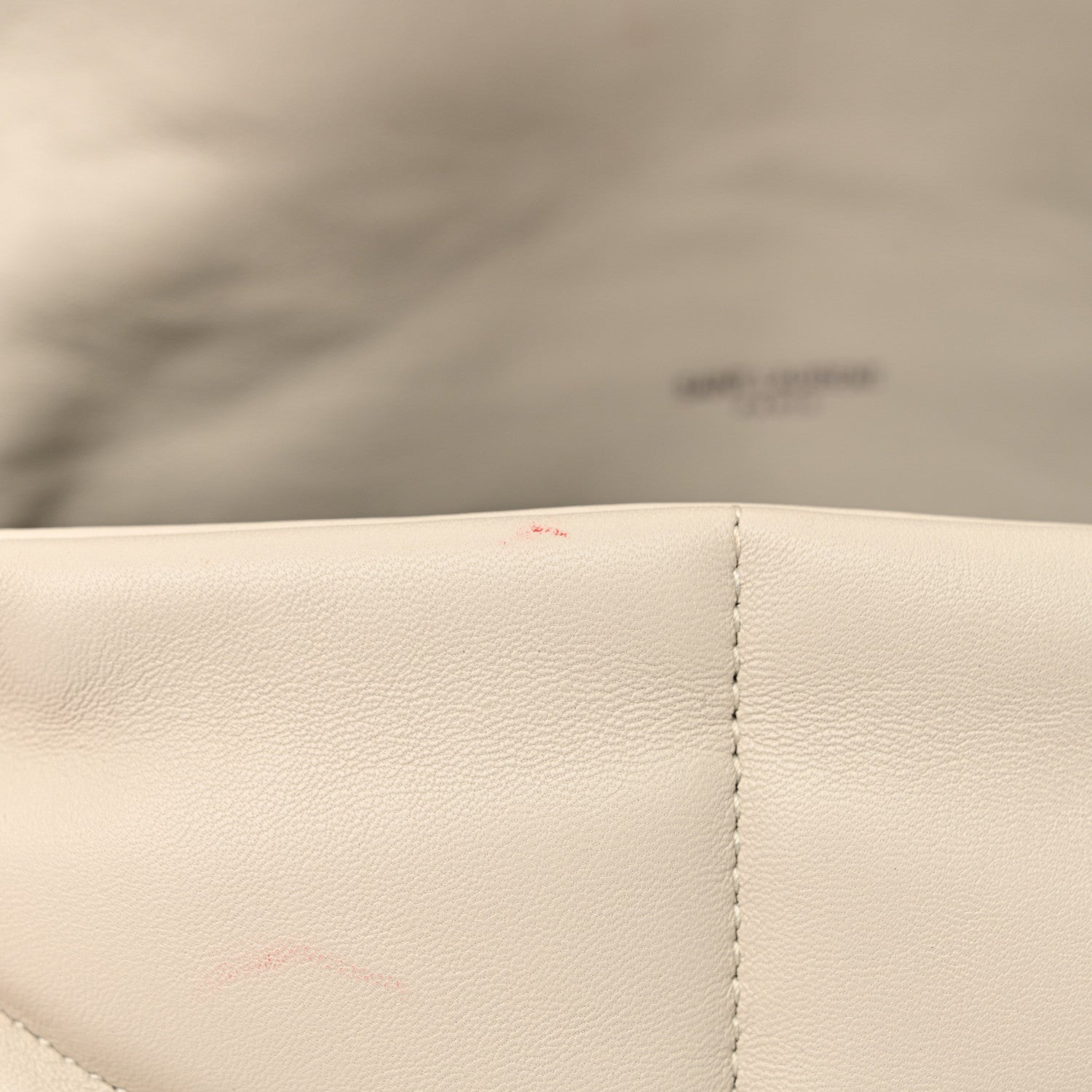 Saint Laurent Lambskin Quilted Medium Loulou Puffer Monogram Chain Satchel Crema Soft 12 of 13