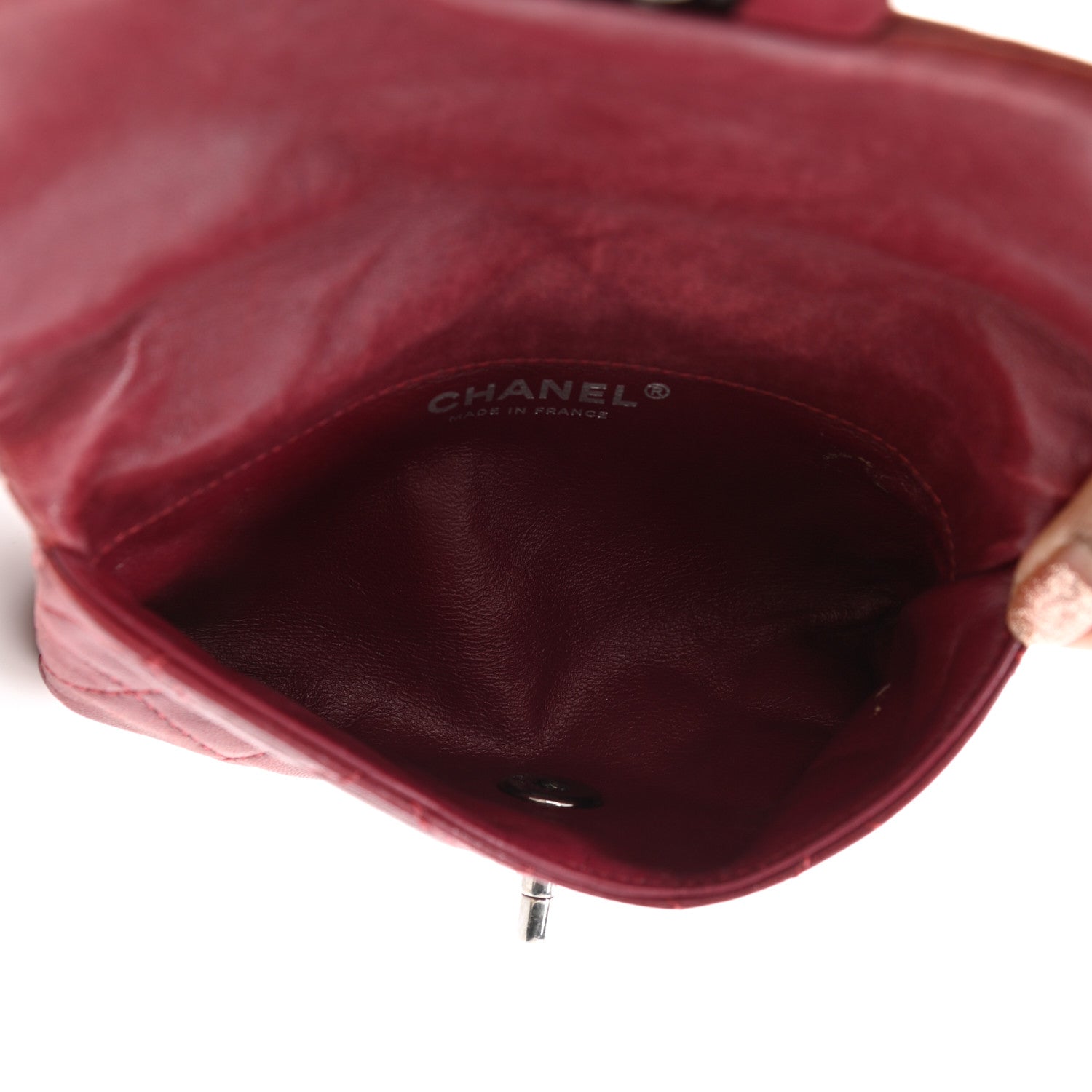 Chanel Lambskin Quilted Mini Mineral Nights Flap Crossbody Bag Dark Red 5 of 11