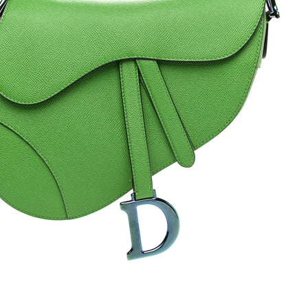 Christian Dior Grained Calfskin Saddle Bag Green 7 of 11
