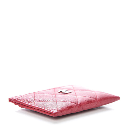 Chanel Caviar Quilted Card Holder Dark Pink 4 of 10