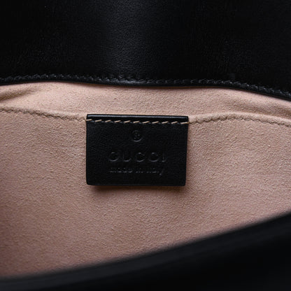 Gucci Calfskin Matelasse Mini GG Marmont Shoulder Bag Black 8 of 14
