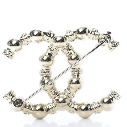 Chanel Pearl Crystal Nefertiti CC Brooch Gold 3 of 5