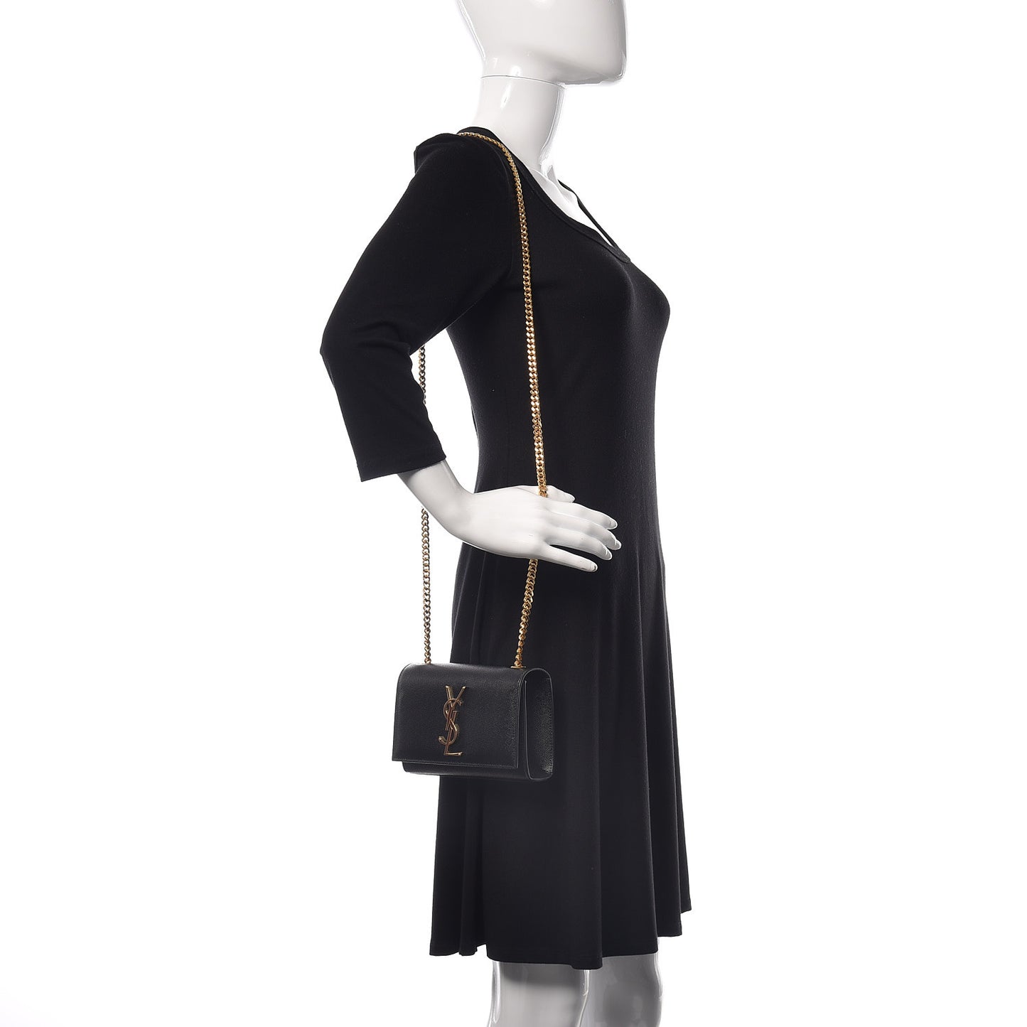 Grain De Poudre Small Monogram Kate Satchel Black