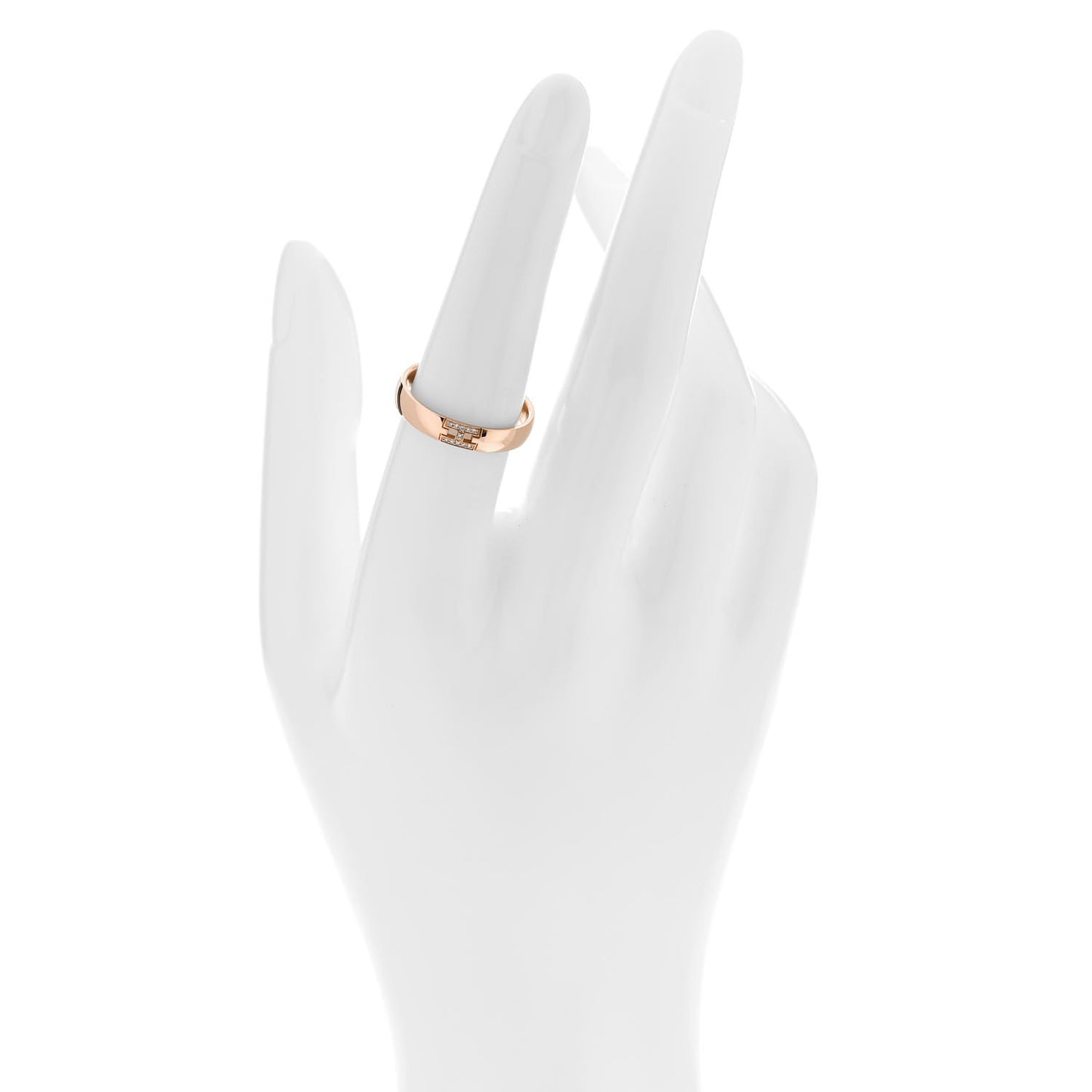 18K Rose Gold Diamond Ever Herakles Wedding Band Ring 54 6.75