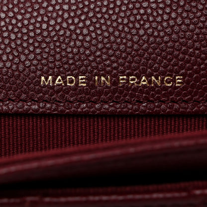 Chanel Caviar Quilted Flap Card Holder Wallet Burgundy 7 of 7