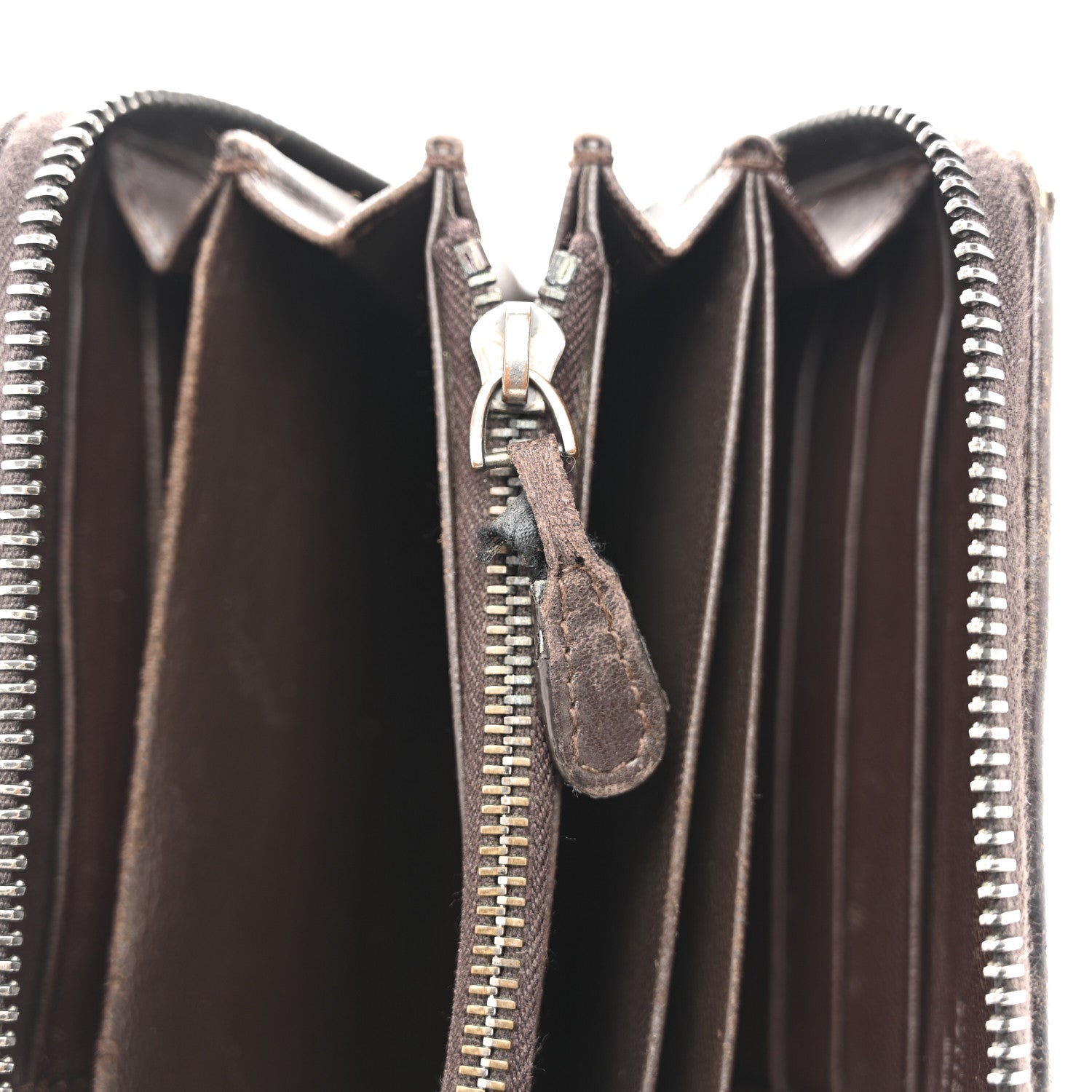 Bottega Veneta Nappa Intrecciato Zip Around Wallet Ebano 9 of 14
